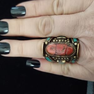Tibetan Multi Stone Ring